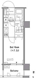 パークアクシス住吉 1Kの間取図画像