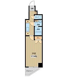プロスペクト門前仲町 1Kの間取図画像