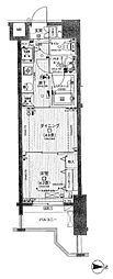 日神デュオステージ亀戸 1DKの間取図画像