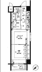 東京メトロ半蔵門線 水天宮前駅 徒歩10分の賃貸マンション 8階1DKの間取り