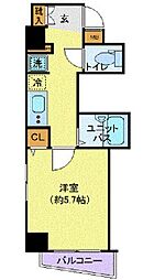 プレール・ドゥーク木場親水公園 1Kの間取図画像