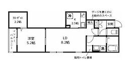 東京メトロ東西線 葛西駅 徒歩12分の賃貸アパート 2階1LDKの間取り