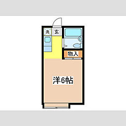 東京メトロ東西線 葛西駅 徒歩12分の賃貸アパート 1階ワンルームの間取り