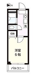 東京メトロ東西線 葛西駅 徒歩7分の賃貸マンション 1階1Kの間取り