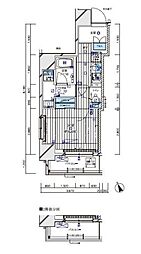 都営新宿線 船堀駅 徒歩7分の賃貸マンション 5階1Kの間取り