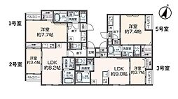 Revive古賀 2階1LDKの間取り