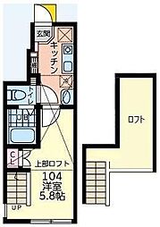 コンフォート八王子 1Kの間取図画像