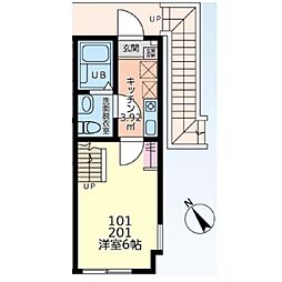 WithPets南万騎が原 1Kの間取図画像