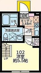 クリッターガーデン横浜 1Kの間取図画像
