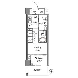 ＡＲＫＭＡＲＫ志茂Ｓｔａ． 6階1DKの間取り