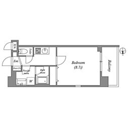 Cion Nagoya meieki 6階1Kの間取り