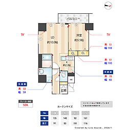 N-ステージ両国 1LDKの間取図画像