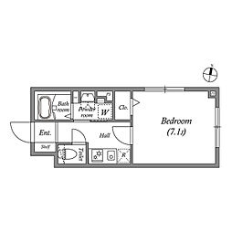 PASEO渋谷本町 3階1Kの間取り
