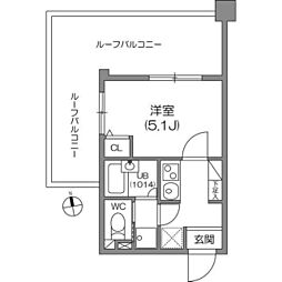 ガーラプレイス八幡山壱番館 1Kの間取図画像