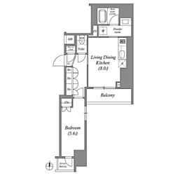 ACPResidence錦糸町 1LDKの間取図画像