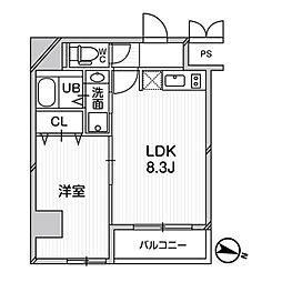 プレデアス千里山田 1LDKの間取図画像