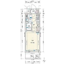アドバンス大阪城北グレカーレ 1Kの間取図画像