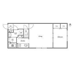 グランパセオ中野 1LDKの間取図画像
