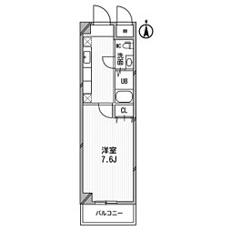 アーデン和泉町 1Kの間取図画像