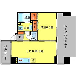 SERENiTE江坂四番館 1LDKの間取図画像