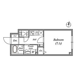 PASEO渋谷本町 1Kの間取図画像