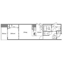 インプルーブ錦糸町 1DKの間取図画像