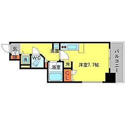 アーデン堺筋本町 ワンルームの間取図画像