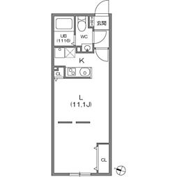 ゼスティ駒沢大学2 1DKの間取図画像