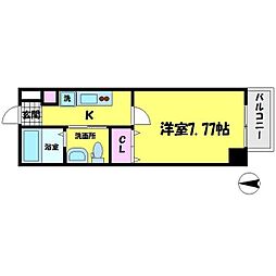 ウインズコート城東中央 1Kの間取図画像