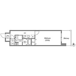 グラマシー栄 1Kの間取図画像