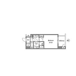 アドバンス大阪プエルタ 1Kの間取図画像