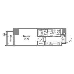 OPUSHOMES桜新町 1Kの間取図画像