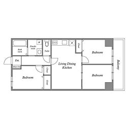 レジデンス代官町スクエア 3LDKの間取図画像