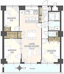 間取図画像 3LDK