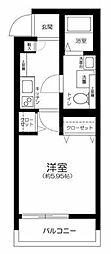 フォレストテラス小岩 1Kの間取図画像