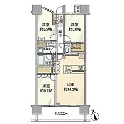 クレアホームズ船橋 3LDKの間取図画像