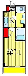Nステージ西船橋2 1Kの間取図画像