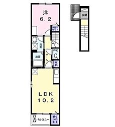 ヴィア ラッテア 1LDKの間取図画像