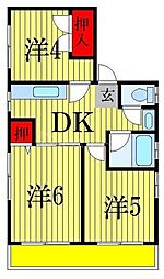 ハイツ橋本 3DKの間取図画像