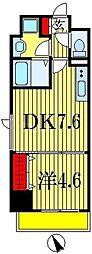 プライムコート千成 1DKの間取図画像