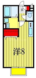 ミレーユ ワンルームの間取図画像