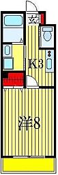 LEOGARDEN弐拾六番館 1Kの間取図画像