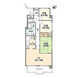 アーティザン西船橋 5階3LDKの間取り