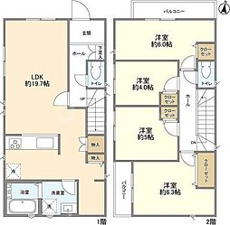 Ｋｏｌｅｔ市川本北方02 1階4LDKの間取り