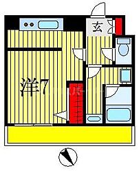 N-stage下総中山 5階1Kの間取り