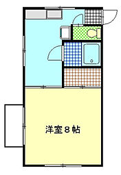 コーポまるいし 1Kの間取図画像