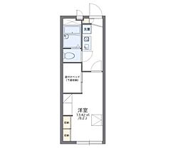 JR宇野線 大元駅 徒歩12分の賃貸アパート 1階1Kの間取り