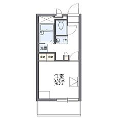 レオパレスボクスターK 1Kの間取図画像