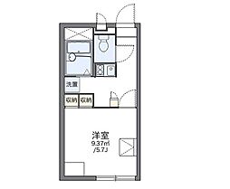 レオパレスリバーサイド竹田 1Kの間取図画像