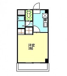 山崎マンション 2階1Kの間取り